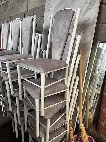 Кафе, ресторандар үчүн отургуч, Темир, түсү - Боз lalafo.kg да Кафе, ресторандар үчүн отургуч, Темир, түсү - Боз