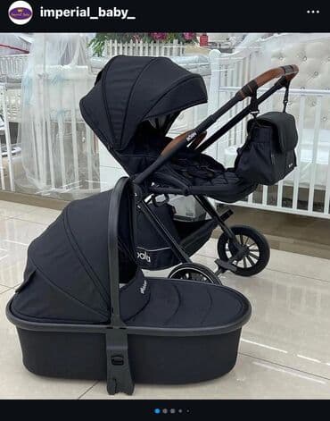 игрушечные коляски для кукол бу: Коляска, цвет - Черный, Б/у — 1