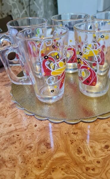 идиш аяк дордой: Бокалы 5 шт 
 Стаканы 5 шт 200 сом — 3