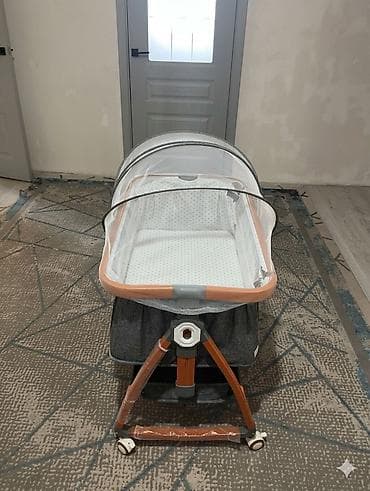 мастела 3 в 1: Люлька, Б/у, Колыбель, Дерево, цвет - Серый — 3