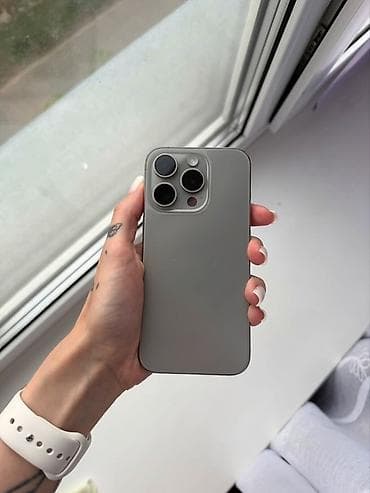 iphone хs max: IPhone 15 Pro, Б/у, 128 ГБ, Natural Titanium, Коробка, 82 % — 2