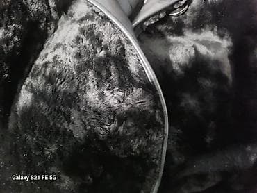 Шуба с капюшоном из натурального меха (овчина), капюшон норка, чёрный