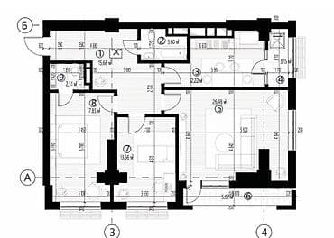 emark residens: 3 комнаты, 100 м², Элитка, 12 этаж, Готовая ПСО (под самоотделку) — 4