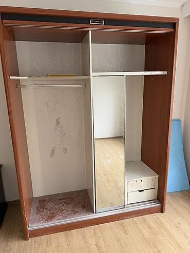 Эмерек гарнитурлары: Уктоочу бөлмө гарнитуру, Шкаф, ДСП, түсү - Күрөң — 2