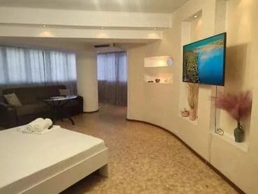 суточный квартира бишкек парк: 1 комната, Бронь, Банные принадлежности, Телевизор — 2