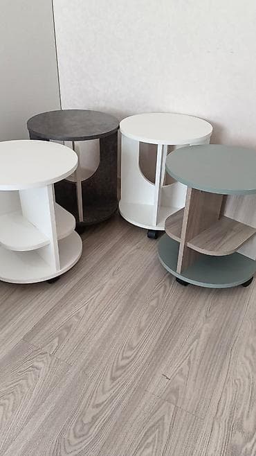 coffee table: Журнальный стол, Новый, Круглый, С колесиками, цвет - Коричневый — 1