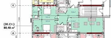erl group: 3 комнаты, 88 м², Элитка, 4 этаж, Готовая ПСО (под самоотделку) — 2