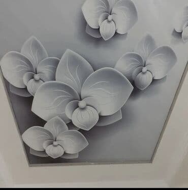 отделка обои: Керме шыптар Жылтырак, Жылтырабаган, 3D потолоктор Кепилдиги, Акысыз консультация, Акысыз ченөө — 6