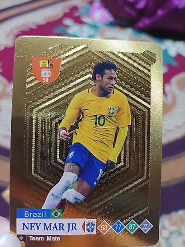 мерч а4: Коллекционная карточка футболиста Neymar Jr (сборная Бразилии), серия — 1