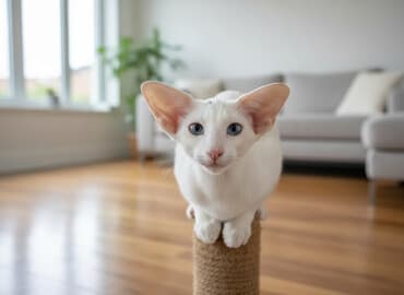 домик кошка: Ориентальная, 1 год, Девочка, Белый — 1