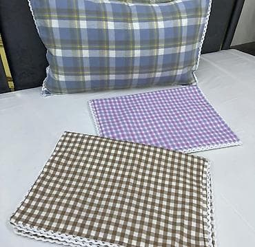пэчворк пододеяльник: Наволочки в клетку с кружевной окантовкой пара 300сом размер 50-70см — 7