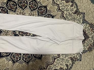 кюлоты мужские: Мужской комплект для гольфа/кэжуал: белые брюки + темно‑синее поло — 6