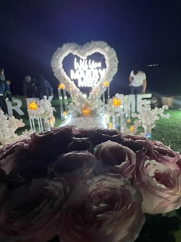 Үй жана бакча: Оформление предложения руки и сердца “Will you marry me?” - — 1