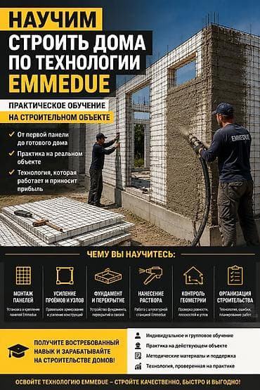 Стеновые плиты: ОБУЧЕНИЕ ТЕХНОЛОГИИ EMMEDUE НА ВАШЕМ ОБЪЕКТЕ Строите дом — 4