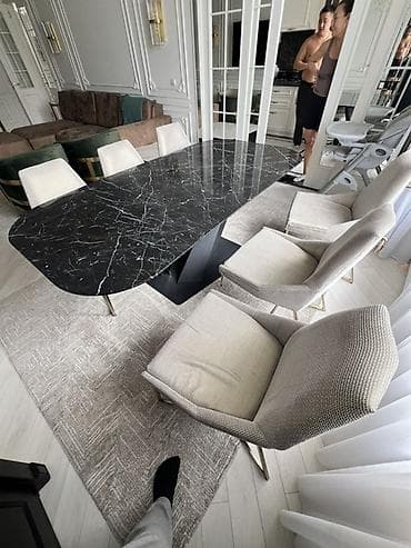 Стол и стул для зала, Новый, Самовывоз, цвет - Черный