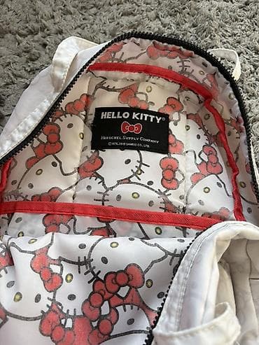 детский зонт: Рюкзак Herschel x Hello Kitty - Цвет: молочно‑белый с светло‑серым — 2