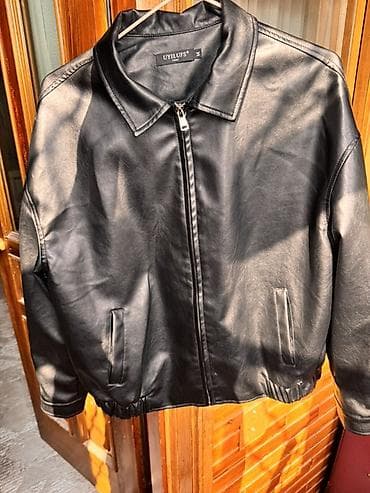 Юбки: Кожаная куртка, Классическая модель, Экокожа, S — 2