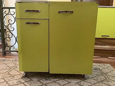 Дом и сад: Тумба для кухни, Б/у, С мойкой, Напольная, ДСП, Самовывоз, цвет - Зеленый — 4