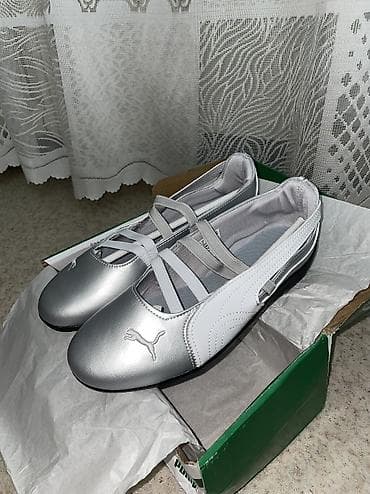 балетка puma: Кроссовки, 38, Puma, Новый, цвет - Серебристый, Самовывоз — 1