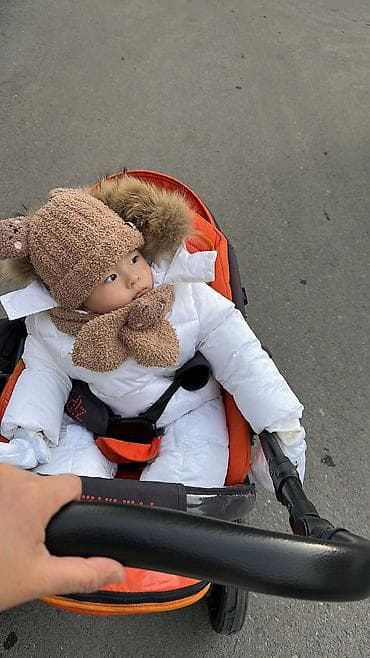 Верхняя одежда: Детский зимний комбинезон‑трансформер, белый. - Тёплый — 2