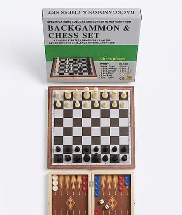 Набор “Backgammon & Chess Set” — 2-в-1: шахматы и нарды в одном