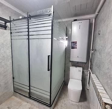 перегородки для туалета: Стеклянные душевые перегородки и ограждения для ванны - Изготовление — 9