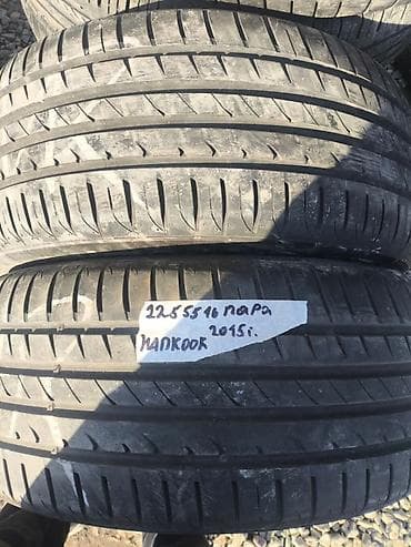 vossen 16: Шины 225 / 55 / R 16, Лето, Б/у, Пара, Легковые, Hankook — 1