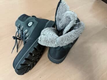 сапоги зимние женские натуральная кожа натуральный мех распродажа: Зимние ботинки унисекс серого цвета с высокой шнуровкой и меховой — 2