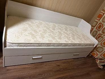 bunk bed: Односпальная кровать, С матрасом, длина - 195 см — 1
