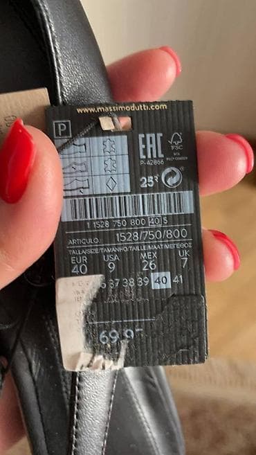 Мокасины и лоферы: Босоножки, 40, Massimo Dutti, Новый, цвет - Черный, Самовывоз, Бесплатная доставка, Платная доставка — 5