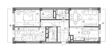 алтын курулуш: 3 бөлмө, 105 м², Элитка, 11 кабат, ПСО (өзү оңдоп түзөтүп бүтүү үчүн) — 2
