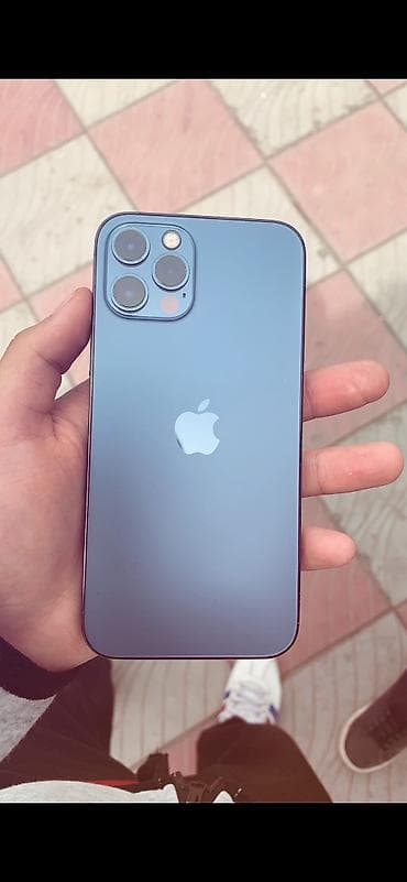 iphone osh: IPhone 12 Pro, Б/у, 128 ГБ, Pacific Blue, 76 % — 1