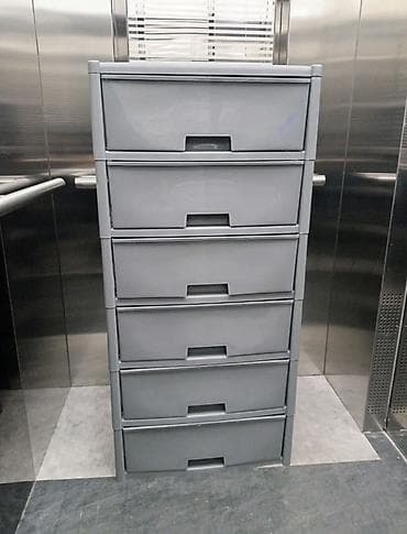 Комод для одежды, Новый, Без зеркала, Пластик, цвет - Серый, Самовывоз, Платная доставка