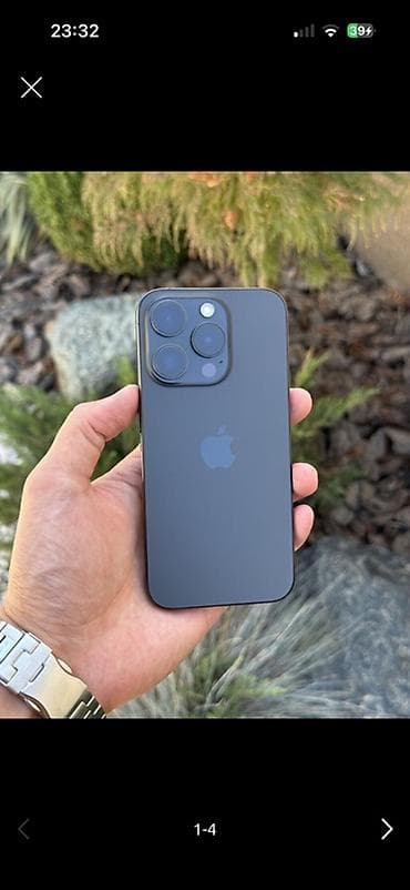 lg k10: IPhone 15 Pro, Б/у, 128 ГБ, Черный, 84 % — 1