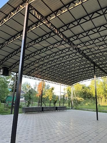 projector screen: Металлический навес с кровлей из профнастила - Большая крытая — 2