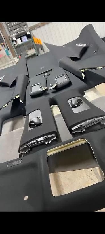 потолки авто: Перетяжка потолка и стоек — 9