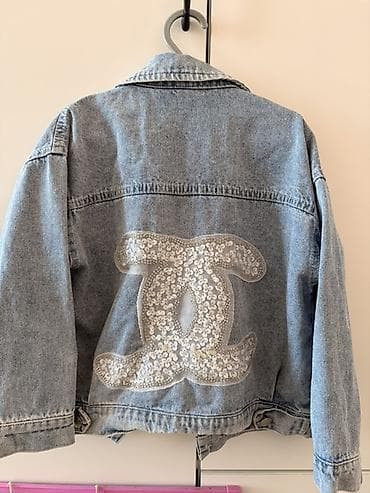 Джинсовая куртка, Свободная модель, С вышивкой