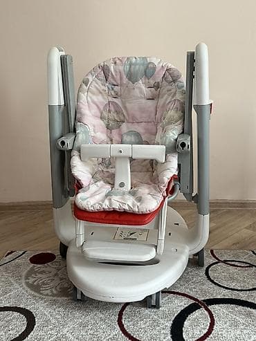 автолюлька joie: Стульчик для кормления, Peg perego, Пластик, Трансформер, цвет - Красный — 5