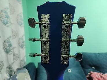 Книги и журналы: Акустическая гитара с вырезом, синий градиент - Корпус формата — 4