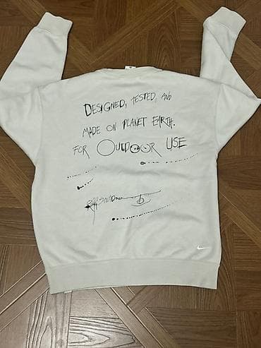 рубашки белые: Мужская толстовка, XS, Nike, Новый, цвет - Бежевый — 2