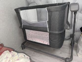современные коляски для новорожденных: ПРОДАЕТСЯ Манеж - приставная кроватка с функцией качания ( 5 режимов) — 5