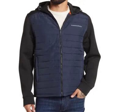 button куртки бишкек: HAWKE & CO. Неопреновая гибридная куртка с цветными блоками и — 4