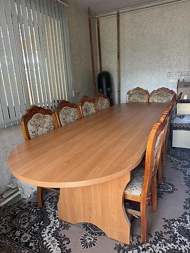 Стол и стул для зала, Б/у, Самовывоз, цвет - Коричневый at lalafo.kg Стол и стул для зала, Б/у, Самовывоз, цвет - Коричневый