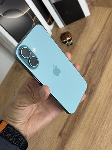 ipod touch: IPhone 16, Б/у, 256 ГБ, Alpine Green, Защитное стекло, Чехол, 100 % — 1