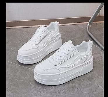 Спорттук бут кийим: Белые кроссовки на высокой платформе - Цвет: полностью белый — 3