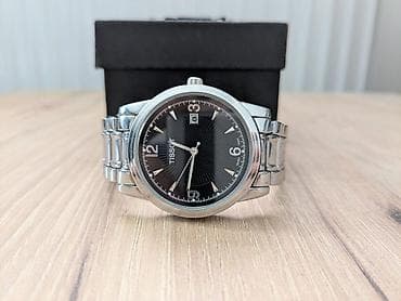 Классические часы часы, Tissot, Серебро, Швейцария, Мужские, Б/у