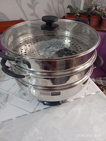 rice cooker: Электрическая многофункциональная пароварка с двумя чашками — 6