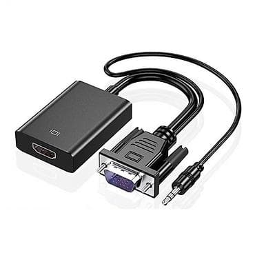 Компактный портативный адаптер HDMI-VGA подключает компьютер