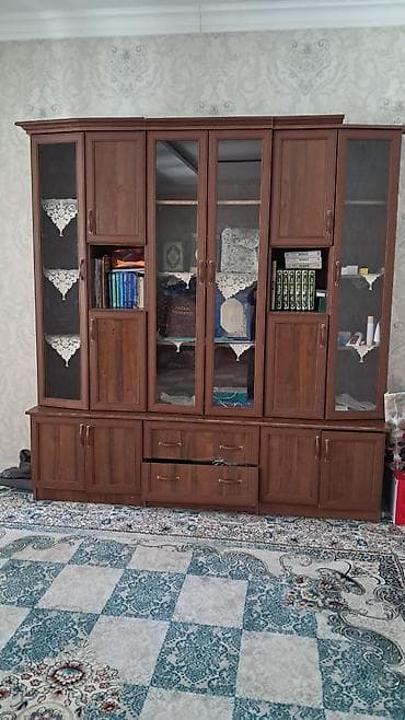 продается мебель: Гарнитур для зала, Шкаф, Дерево, цвет - Коричневый — 2