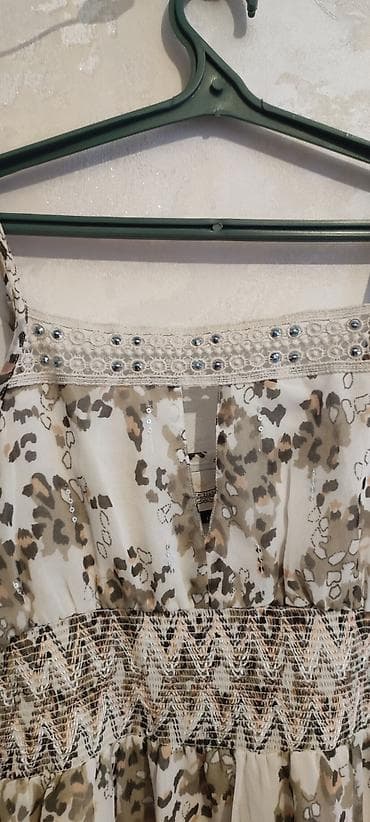 Кофты, свитеры: Вечернее платье, Коктейльное, Длинная модель, Шифон, Без рукавов, M — 4